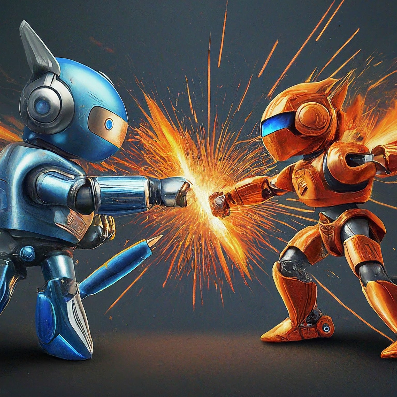 A colorful image showcasing ChatGPT 4o and Gemini Flash 1.5, two powerful AI models, engaged in a showdown.